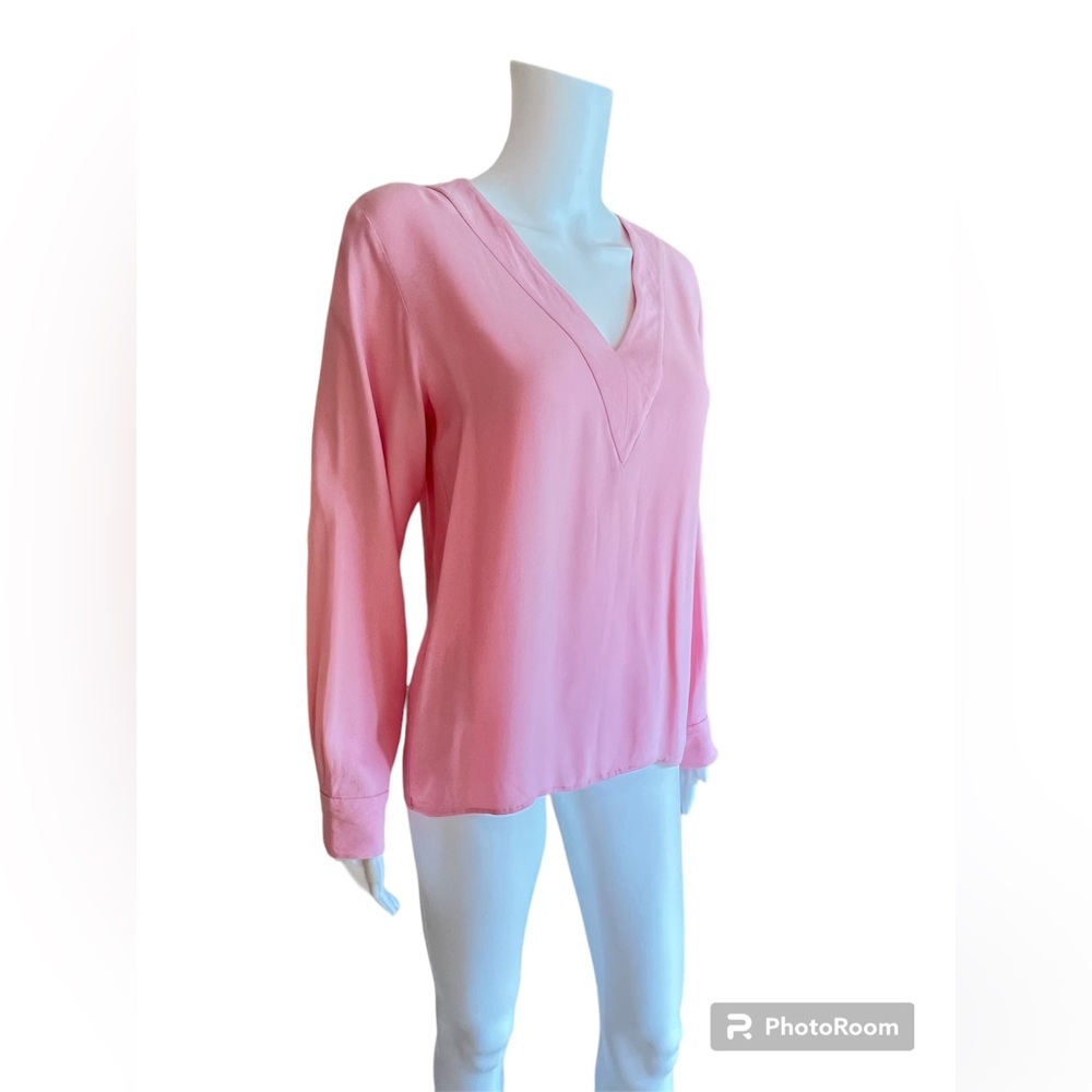 Vintage YSL Yves Saint Laurent Pink Silk Crepe Tunic  36